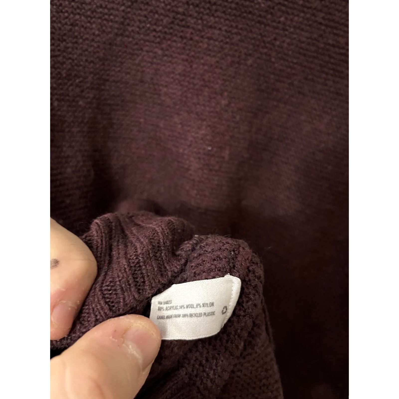 Gap VINTAGE Gap Women's Sweater Pullover Knit Acrylic 3/4 Sleeve Burgundy Size Small Women's Size S / US 4 / IT 40 - 4 Thumbnail