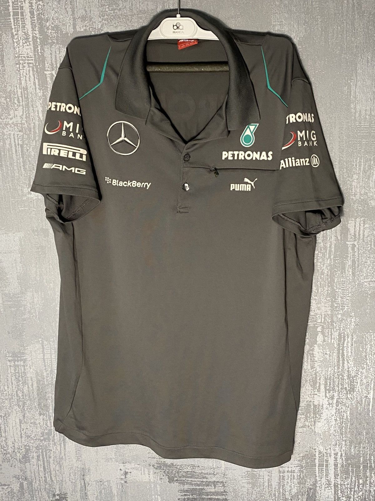 Formula 1 × Mercedes-Benz × Puma Mercedes AMG Petronas Puma T-shirt Formula One Pirelli Size US L / EU 52-54 / 3 - 1 Thumbnail
