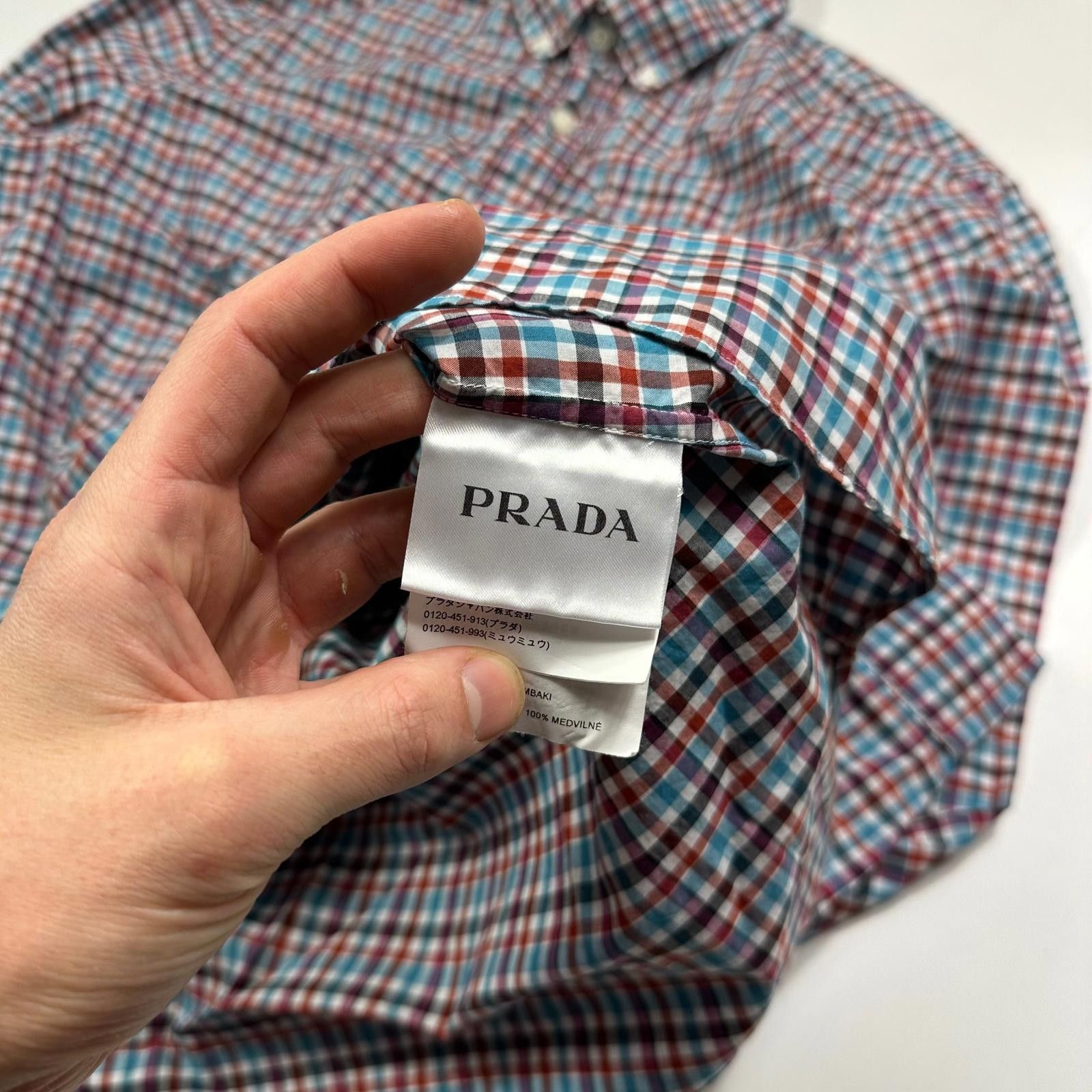 Prada Prada 2018 Neo-plaid Micro Check Longsleeve Shirt - M Size US M / EU 48-50 / 2 - 5 Thumbnail