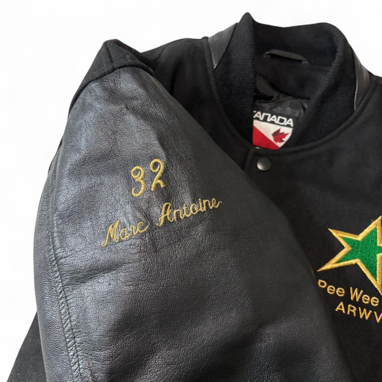 Vintage Vintage Black Leather Wool Blend Bomber Jacket - S Size US S / EU 44-46 / 1 - 3 Thumbnail