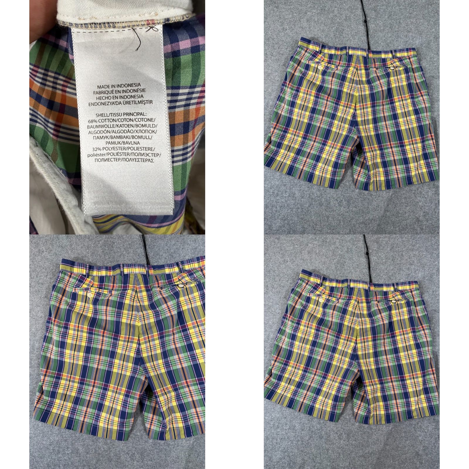 RLX Ralph Lauren Ralph Lauren RLX Shorts Mens 40 Multicolor Plaid Flat Front Performance Golf Chino Size US 40 / EU 56 - 8 Thumbnail