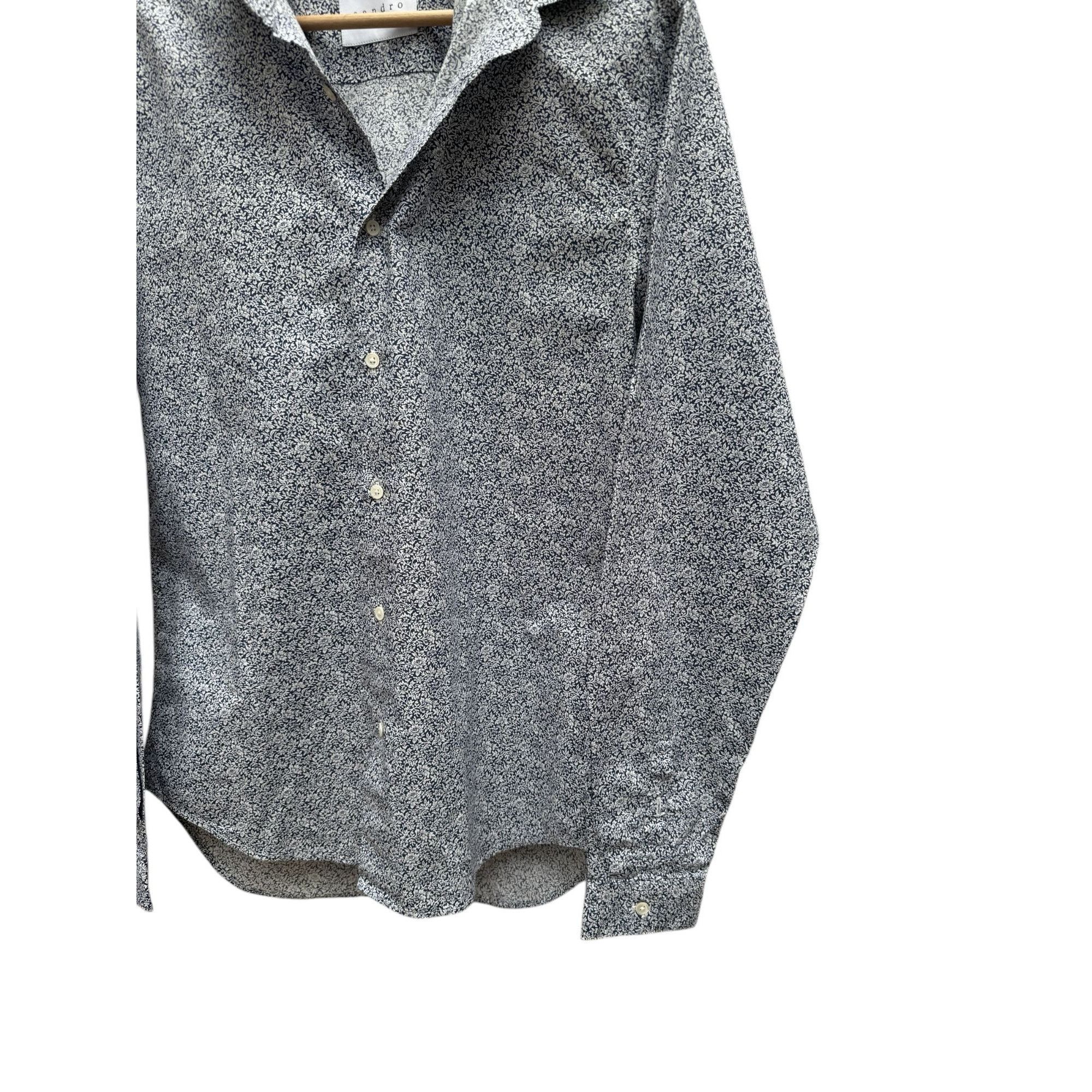 Sandro Blue white floral shirt Size US S / EU 44-46 / 1 - 3 Thumbnail