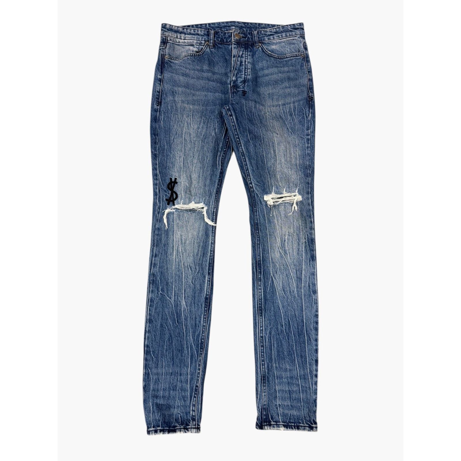 Ksubi Ksubi Light Wash Knee Rip Jeans Size US 32 / EU 48 - 1 Thumbnail