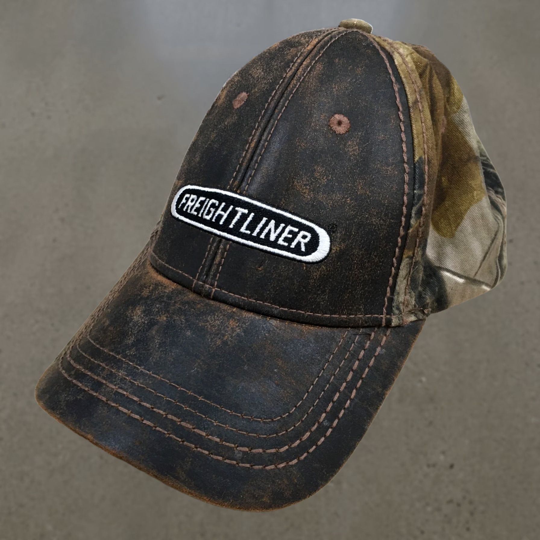 Logo 7 Freight Liner Baseball Cap Unisex Brown OS Adjustable Leather Embroidered Logo Size ONE SIZE - 1 Thumbnail