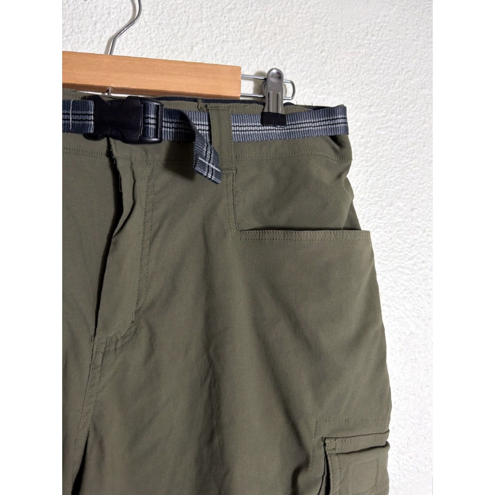 Orvis Orvis Military Green Flat Front Men's Belted Cargo Shorts 32x10 Nylon Cargo Pocket Army Outdoor Mens Regular Size US 32 / EU 48 - 4 Thumbnail
