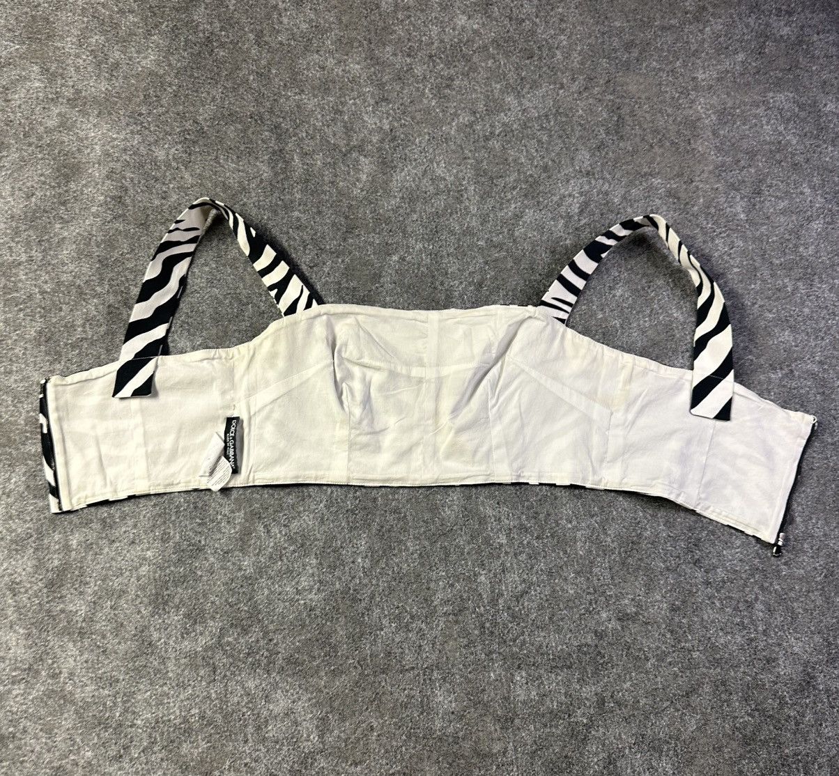 Dolce & Gabbana Dolce & Gabbana Square Neck Bustier Top Zebra Crop Black Size XL / US 12-14 / IT 48-50 - 3 Thumbnail
