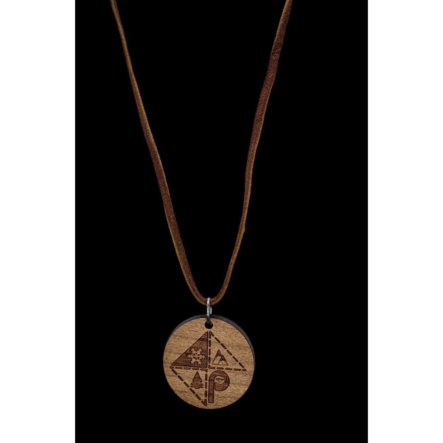Other Nature-Themed Wooden Pendant Necklace With Engraved Design & Size ONE SIZE - 4 Thumbnail