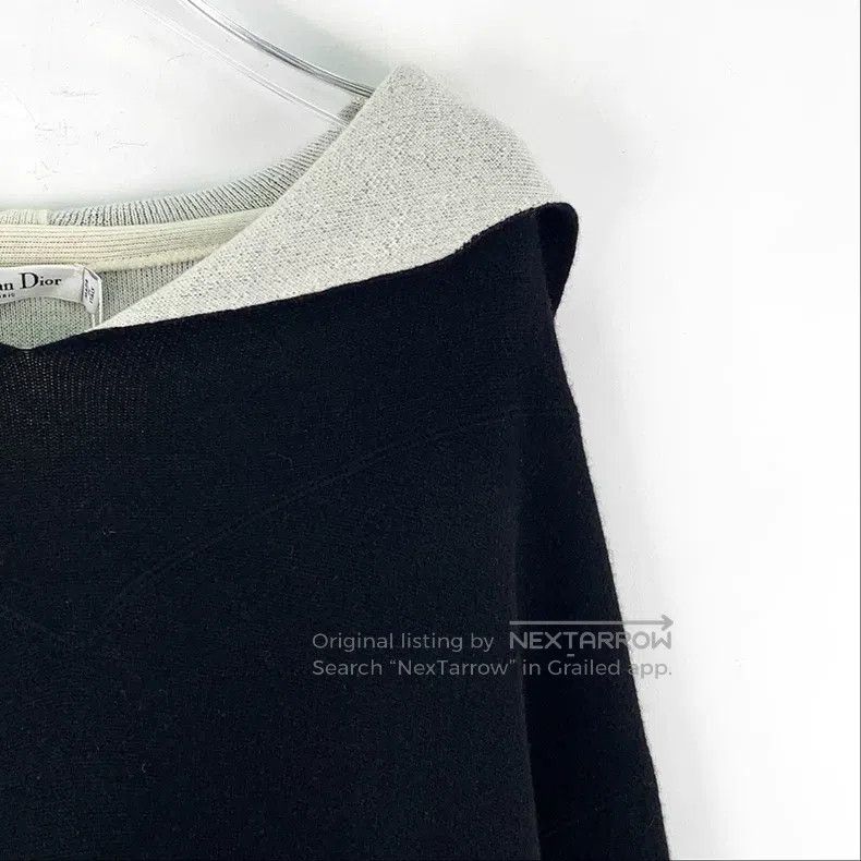 Dior Dior Black logo letter inlaid cashmere hooded long-sleeved Size XXS / US 00 / IT 34 - 3 Thumbnail