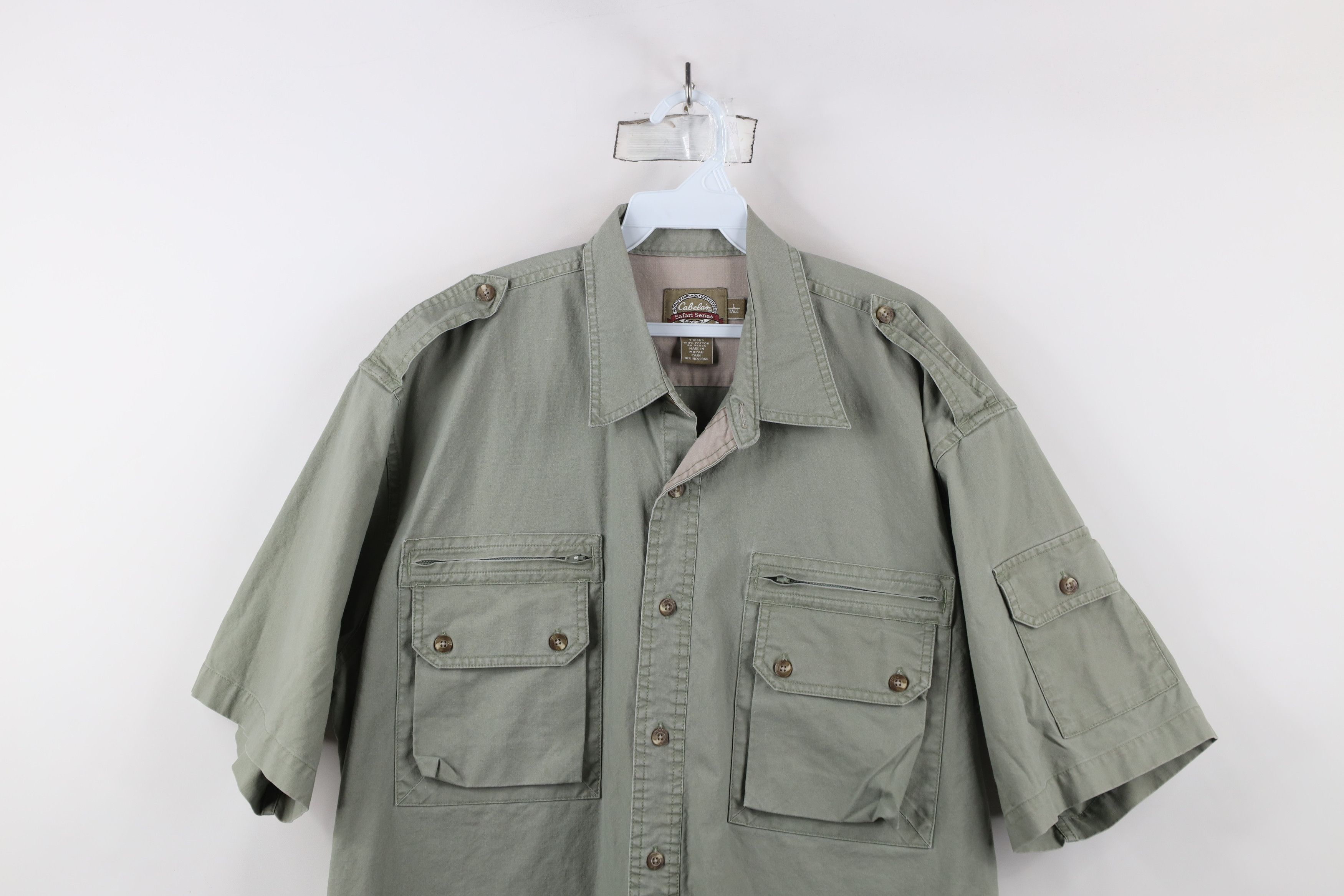 Cabelas × Vintage Vintage 90s Cabelas Safari Bush Short Sleeve Button Shirt Size US L / EU 52-54 / 3 - 2 Thumbnail