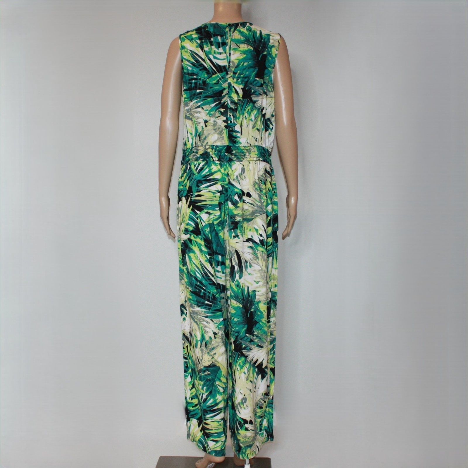 Other Marcelle Margaux Tropical Leaf Print Sleeveless Jumpsuit Size 26" / US 2 / IT 38 - 8 Thumbnail
