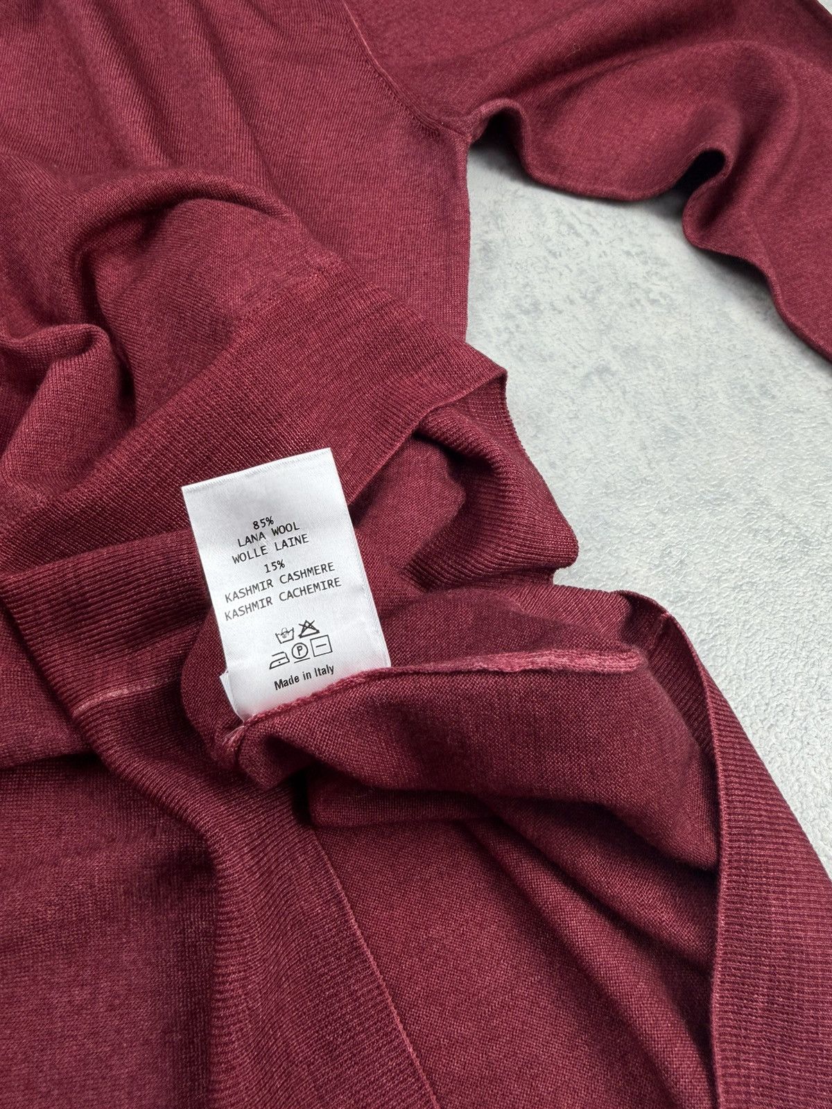 Zanieri Zanieri Crew Neck Sweater XL 54 Wool Cashmere Burgundy Men’s Size US L / EU 52-54 / 3 - 7 Thumbnail