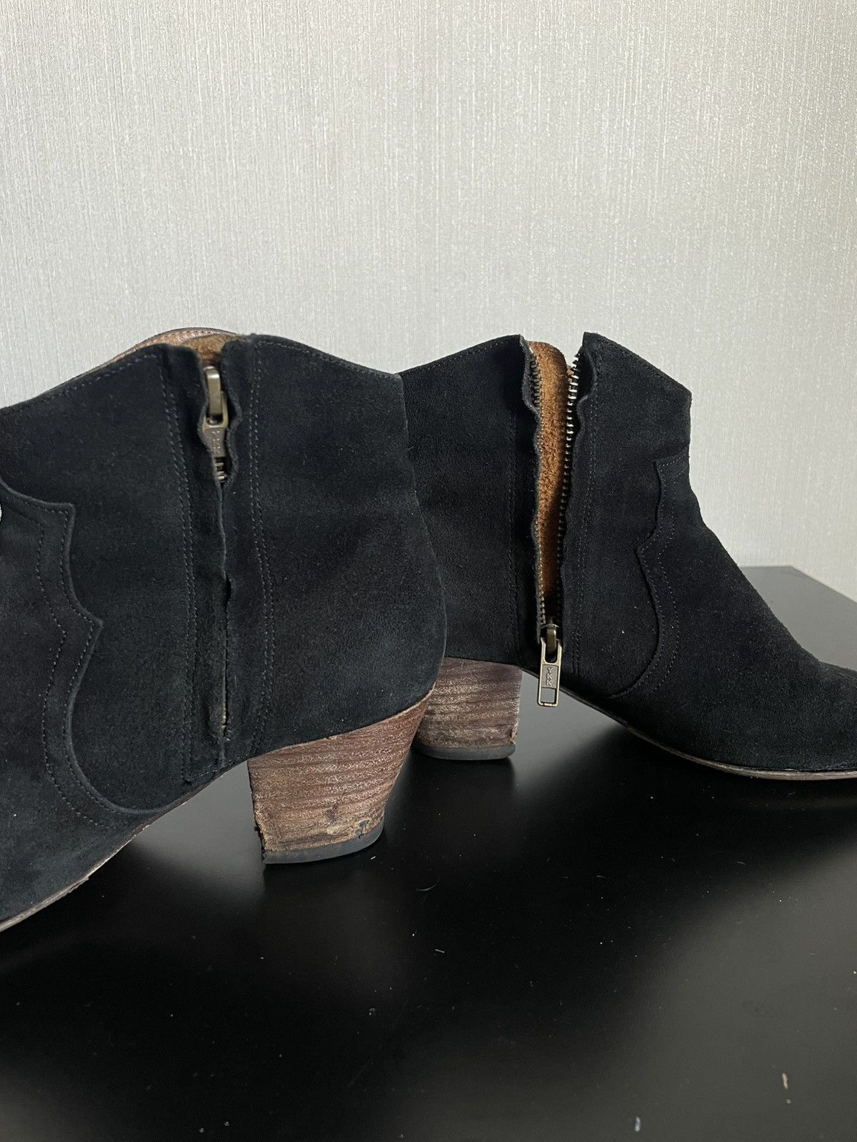 Designer × Isabel Marant × Vintage Vintage Isabel Marant Suede Western Boots/Heels Zip Size US 7 / IT 37 - 4 Thumbnail