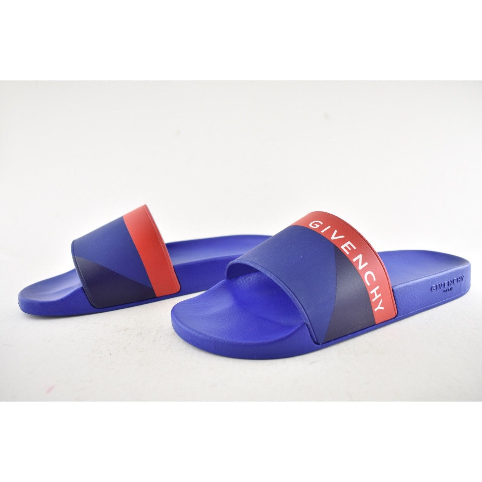 Givenchy Givenchy Blue Red White Logo Rubber Pool Slide Sandal 44 11 Size US 11 / EU 44 - 9 Thumbnail
