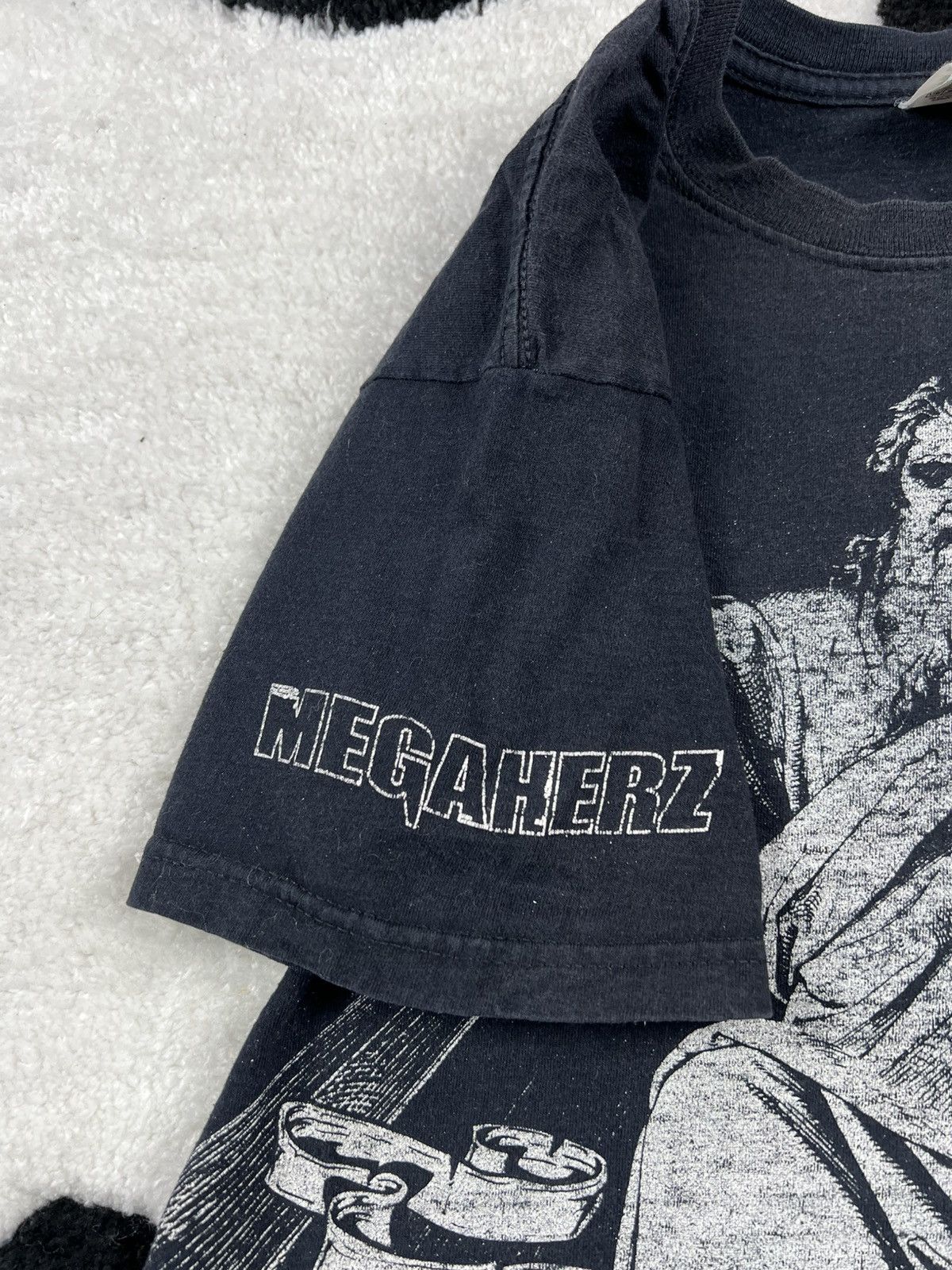 Band Tees Vintage Megaherz Jesus Angle Faded Band Tee Y2K Shirt Size US S / EU 44-46 / 1 - 5 Thumbnail