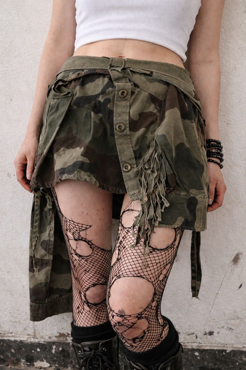 Faith Connexion Faith Connexion Camo Deconstructed Wrap Skirt XS Military Size 28" / US 6 / IT 42 - 3 Thumbnail