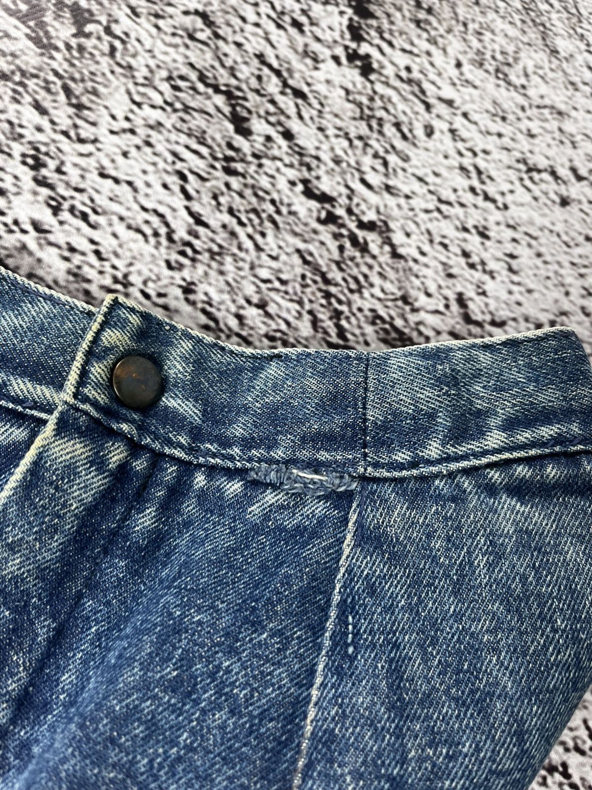 Japanese Brand Vintage 90s faded denim maxi skirts retro streetwear Size 26" / US 2 / IT 38 - 8 Thumbnail