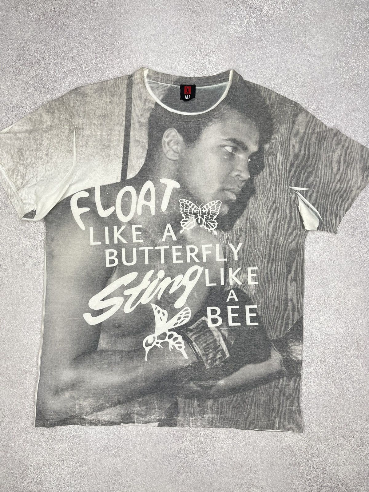 Other Vintage Muhammed Ali Full Print T Shirt Grey Boxing Legend Size US L / EU 52-54 / 3 - 2 Thumbnail