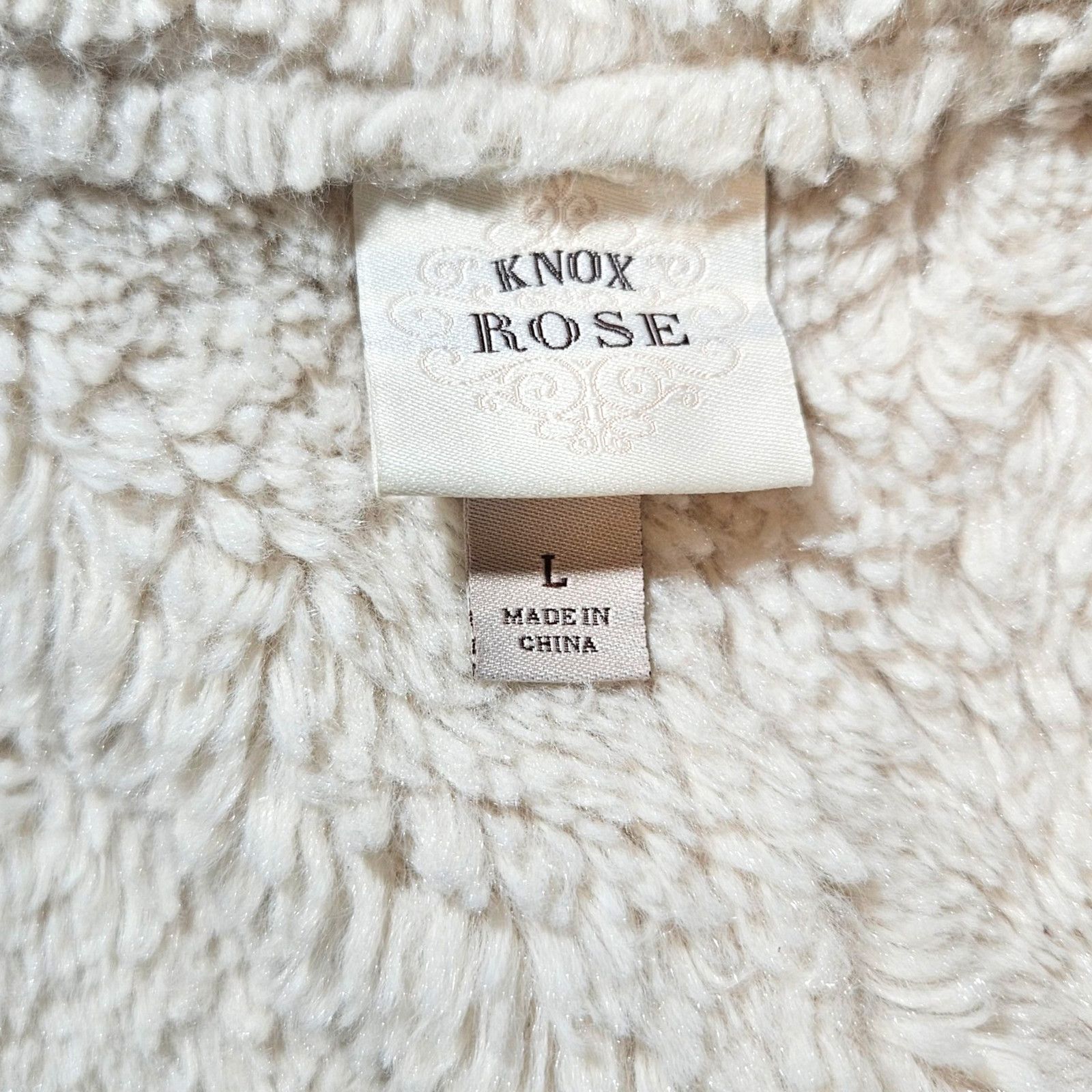 Other EUC Knox Rose Waterfall Open Vest Sz. L Cream Ivory Size L / US 10 / IT 46 - 4 Thumbnail