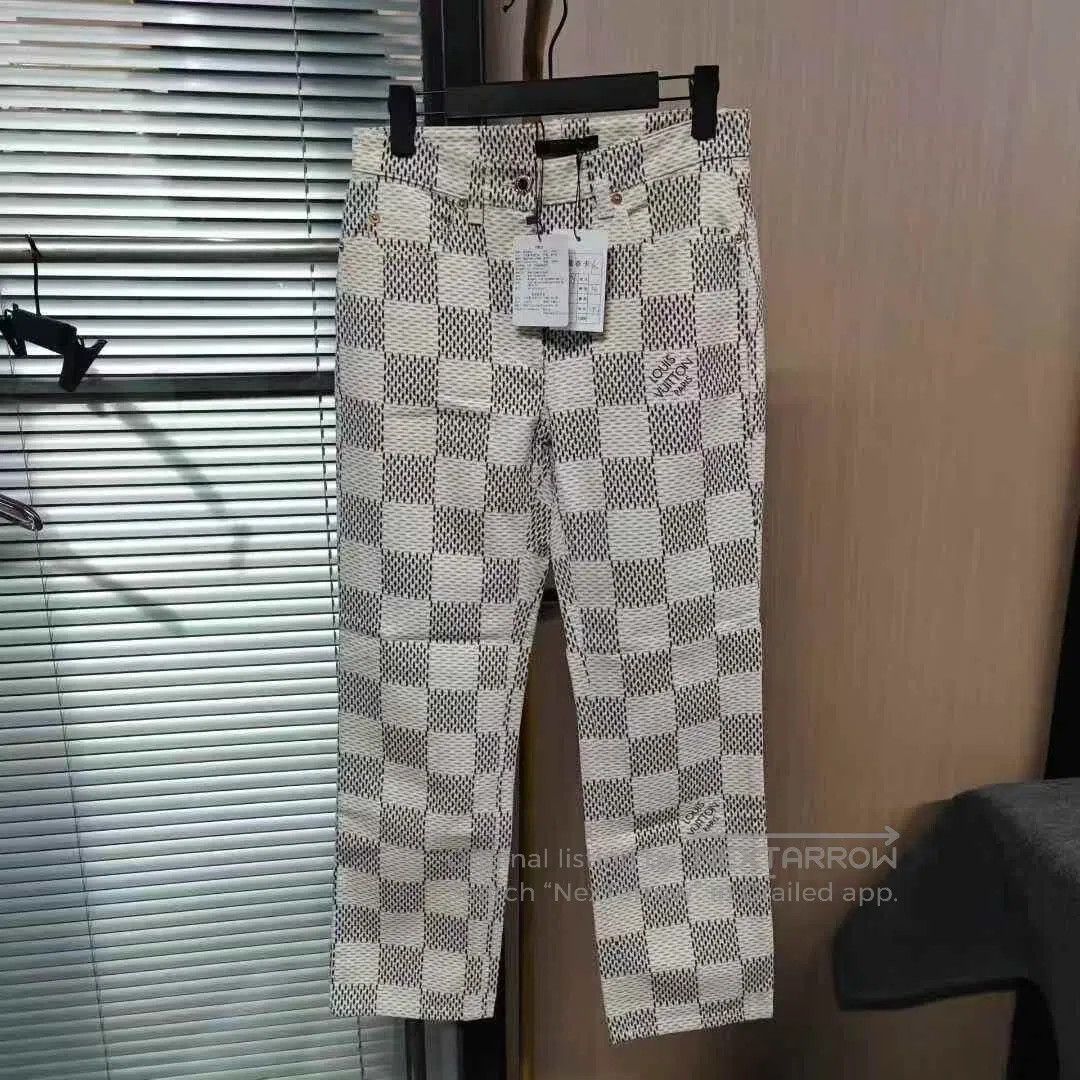Louis Vuitton Louis Vuitton Damier Small Logo Jeans. Size US 34 / EU 50 - 1 Thumbnail