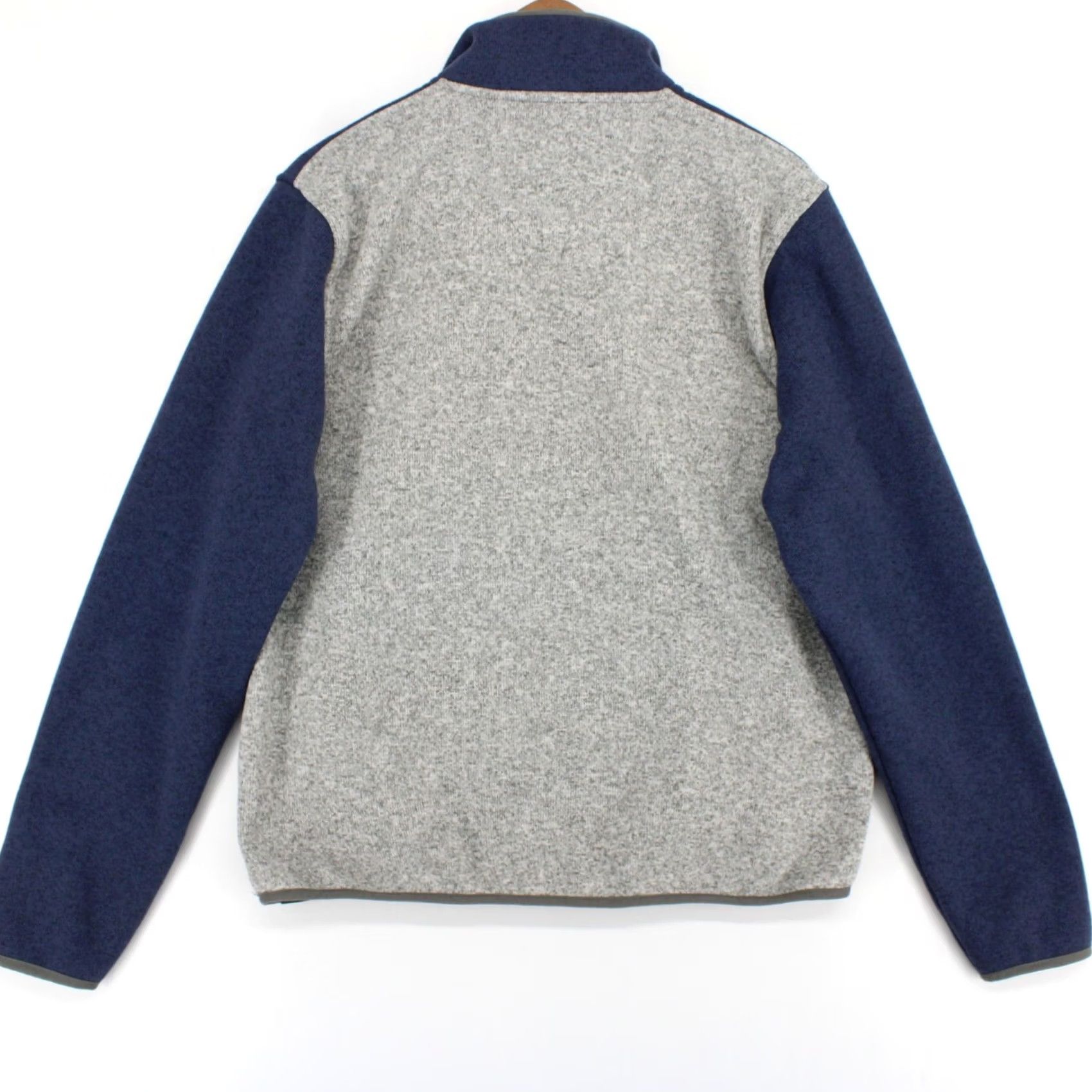Vintage LL Bean Sweater Mens M Gray Fleece Pullover Blue Heather Quarter Snap Mock Neck Size US M / EU 48-50 / 2 - 2 Thumbnail