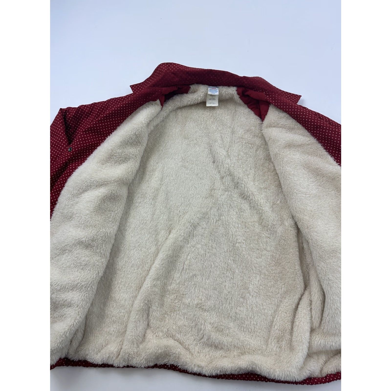 Champion Champion Jacket Mens Large Red Polka Dots Bomber Fleece Sherpa Lined Coat Size US L / EU 52-54 / 3 - 6 Thumbnail