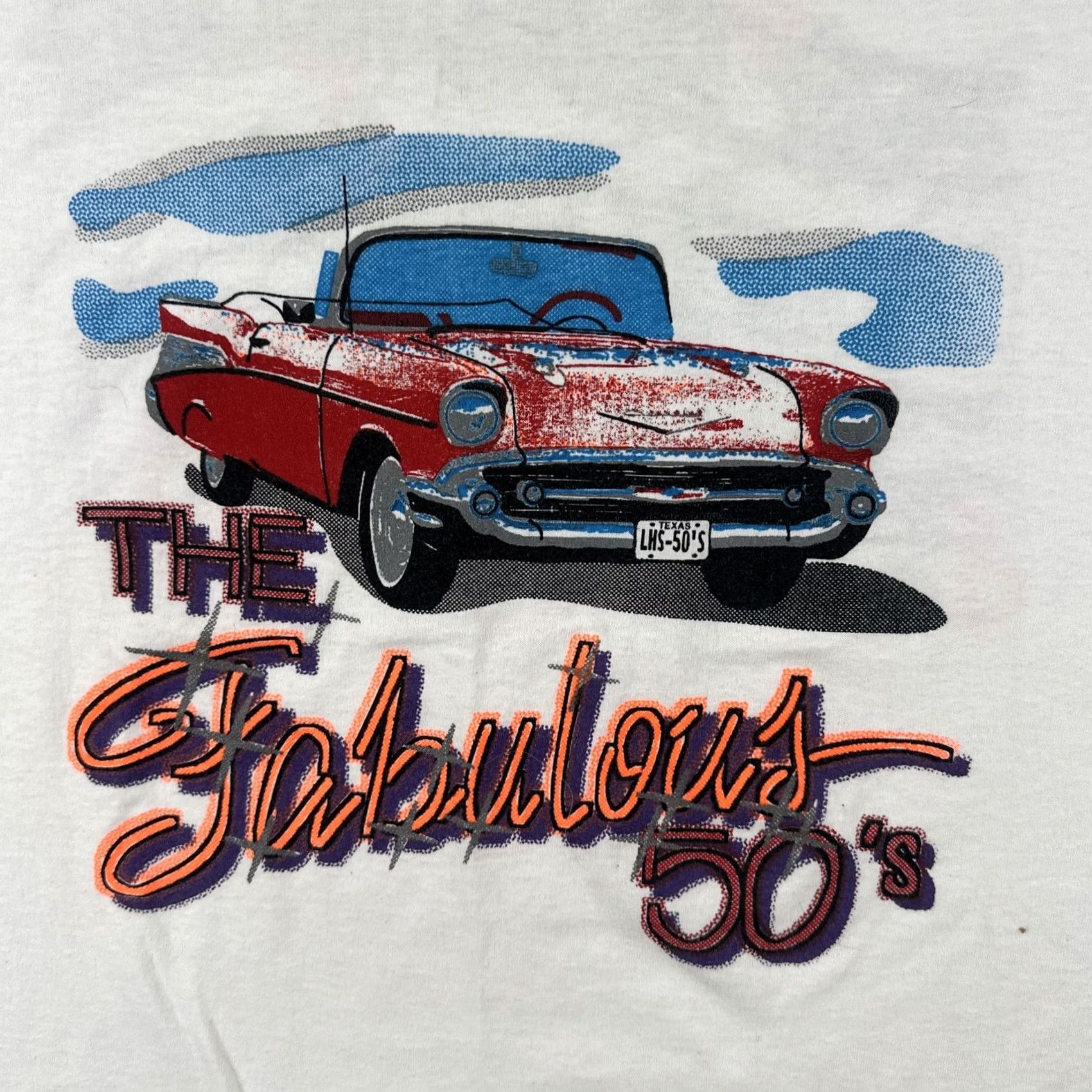 Fruit Of The Loom VINTAGE Fruit of the Loom Best Mens XL Single Stitch White Graphic Print Car T Shirt Size US XL / EU 56 / 4 - 7 Thumbnail