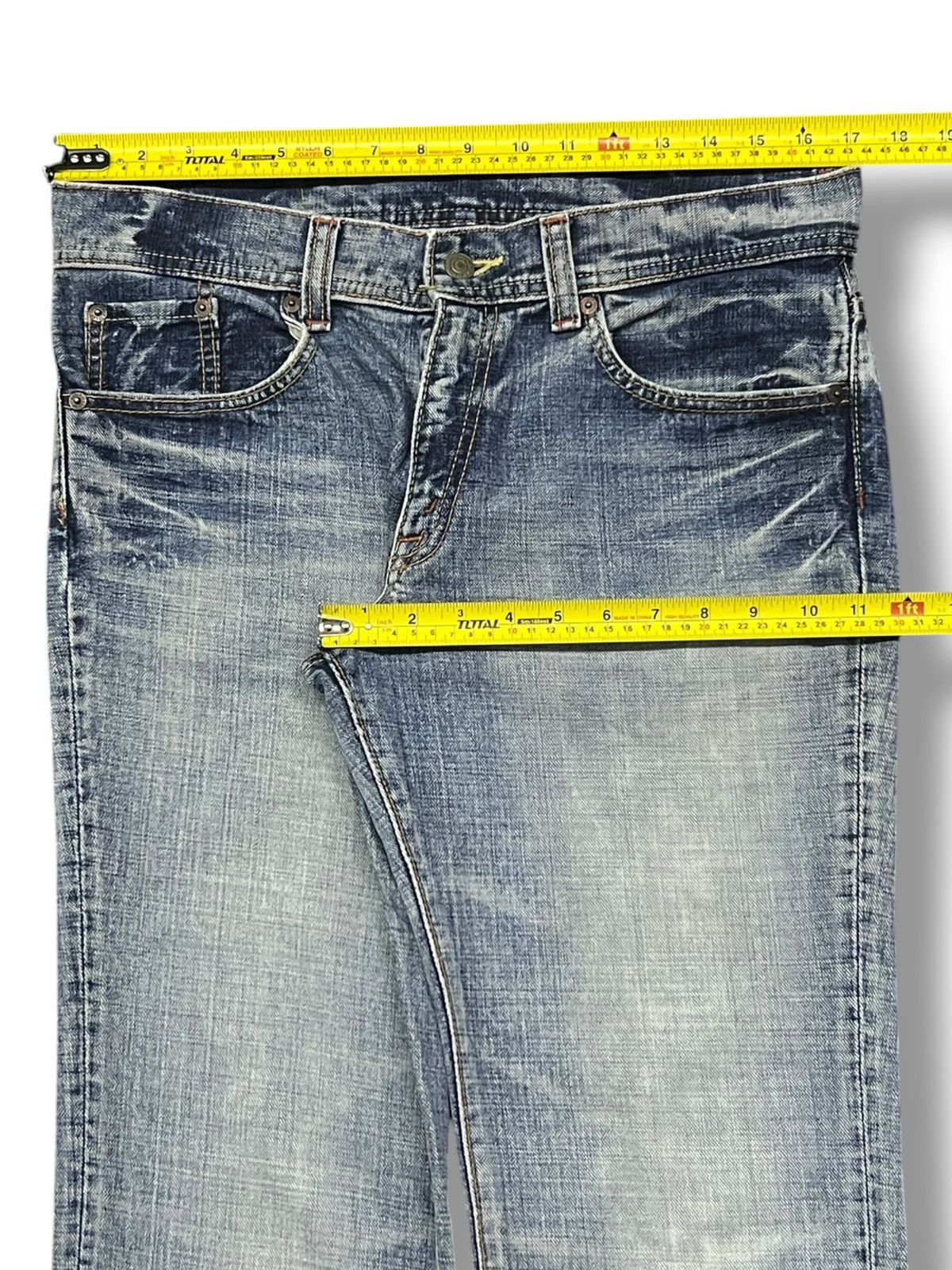 Japanese Brand Bootcut Vintage GL Heart Japan - Faded Wash,Distressed Denim Size US 34 / EU 50 - 17 Thumbnail