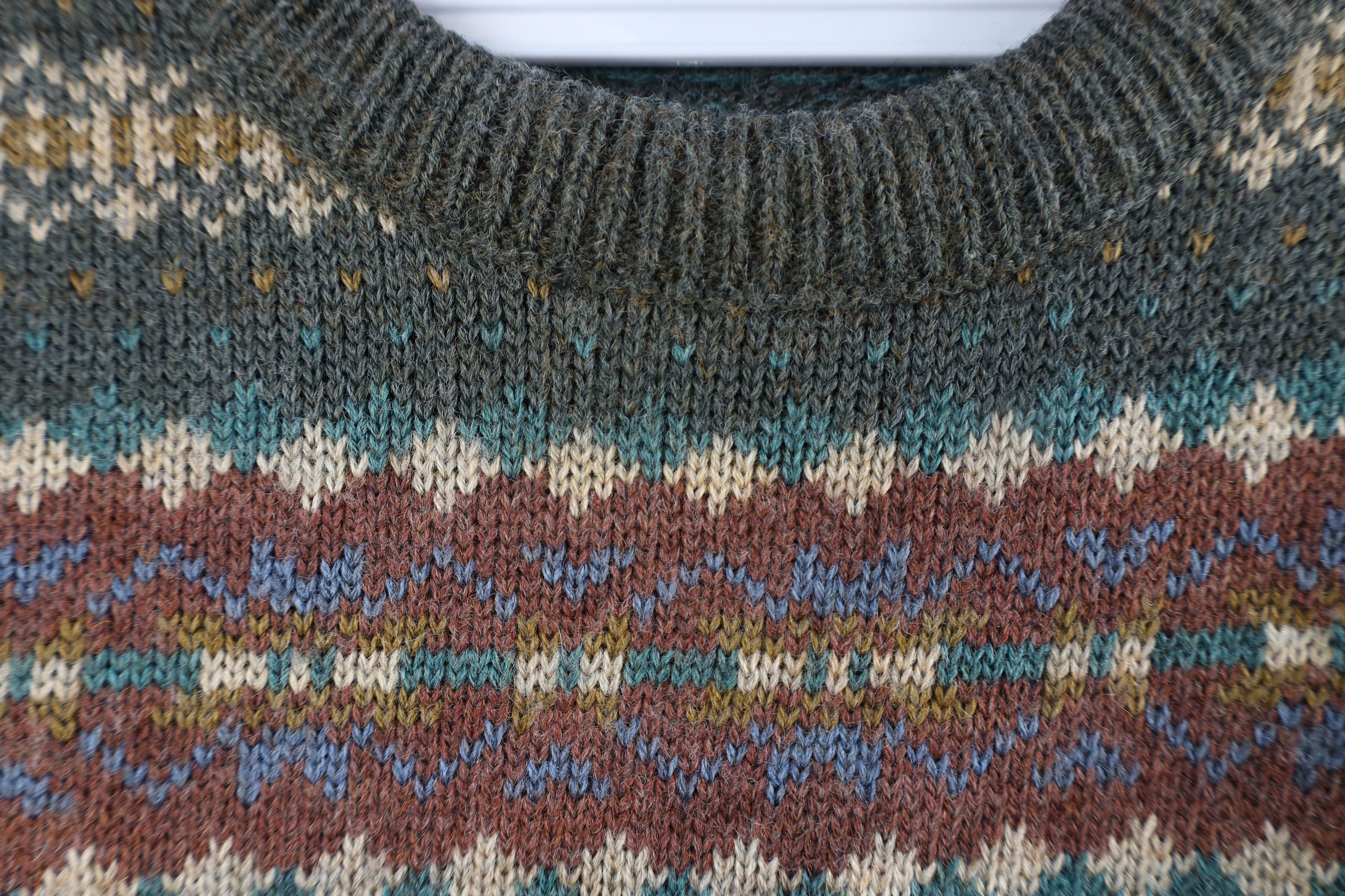 Vintage Vintage 90s Streetwear Blend Rainbow Fair Isle Knit Sweater Size US L / EU 52-54 / 3 - 9 Thumbnail
