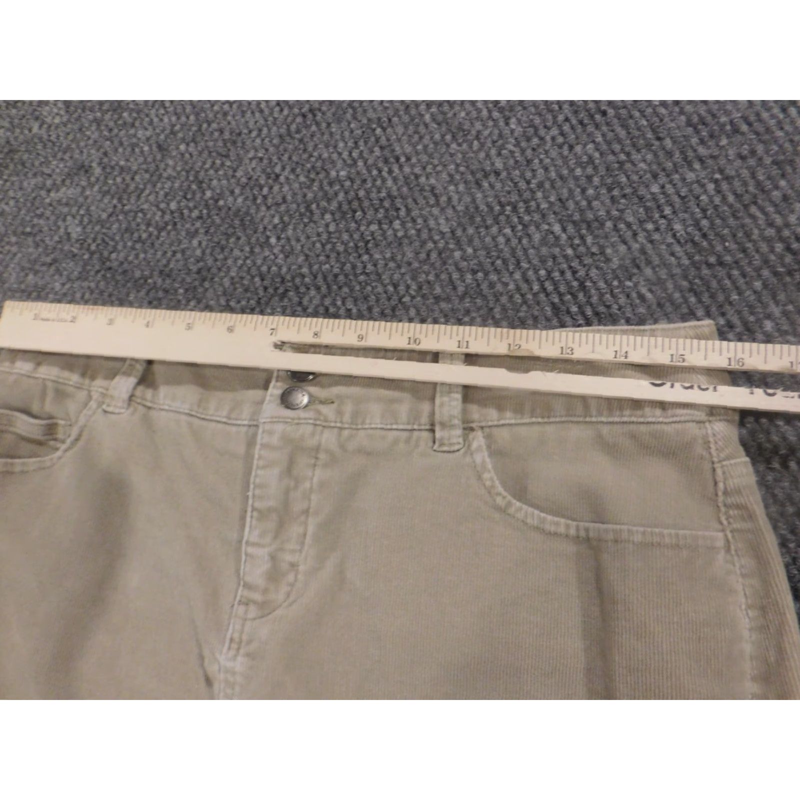 Vintage Sonoma Skirt Women 6 Beige A-Line Knee Length Zip Lined Knit Cotton Casual Regular Mid Rise Size 28" / US 6 / IT 42 - 5 Thumbnail