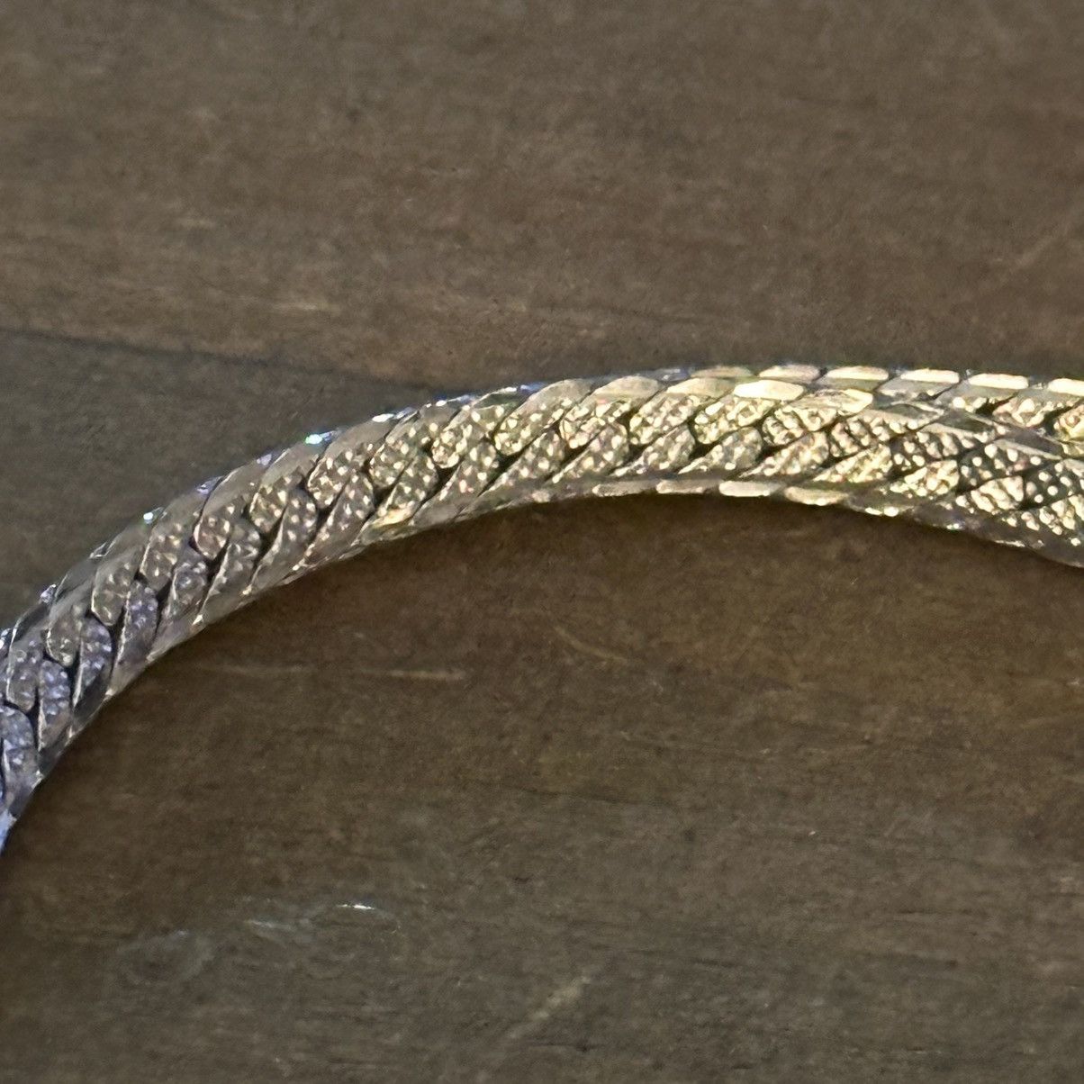 Vintage Vintage silver tone herringbone chain necklace Size ONE SIZE - 4 Thumbnail