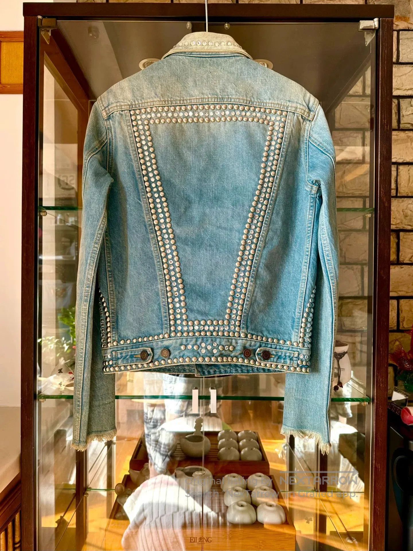 Saint Laurent Paris saint laurent light blue studded denim jacket. Size US XS / EU 42 / 0 - 4 Thumbnail