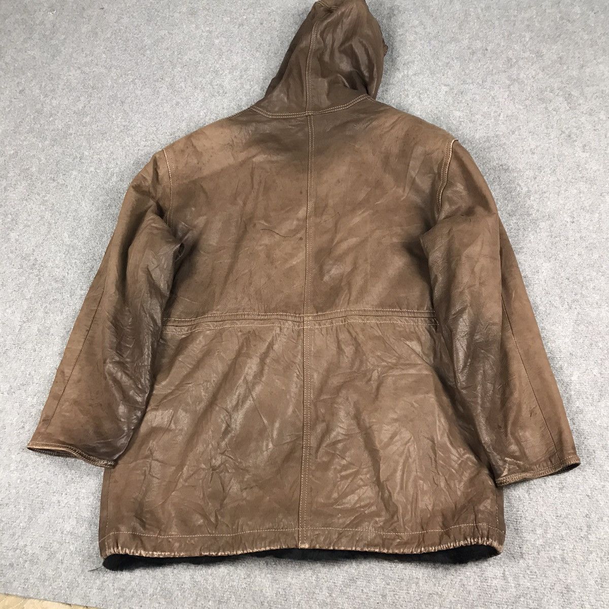 Designer × Vintage FLAG DIFUSION BY BARCELONA LEATHER PARKAS JACKET Size US L / EU 52-54 / 3 - 7 Thumbnail