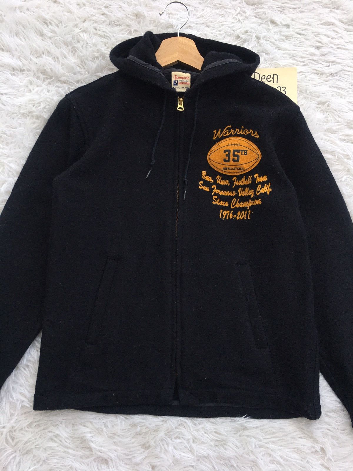 Champion Rare Vintage 80s Champion Wool Hooded Jacket Size US M / EU 48-50 / 2 - 5 Thumbnail