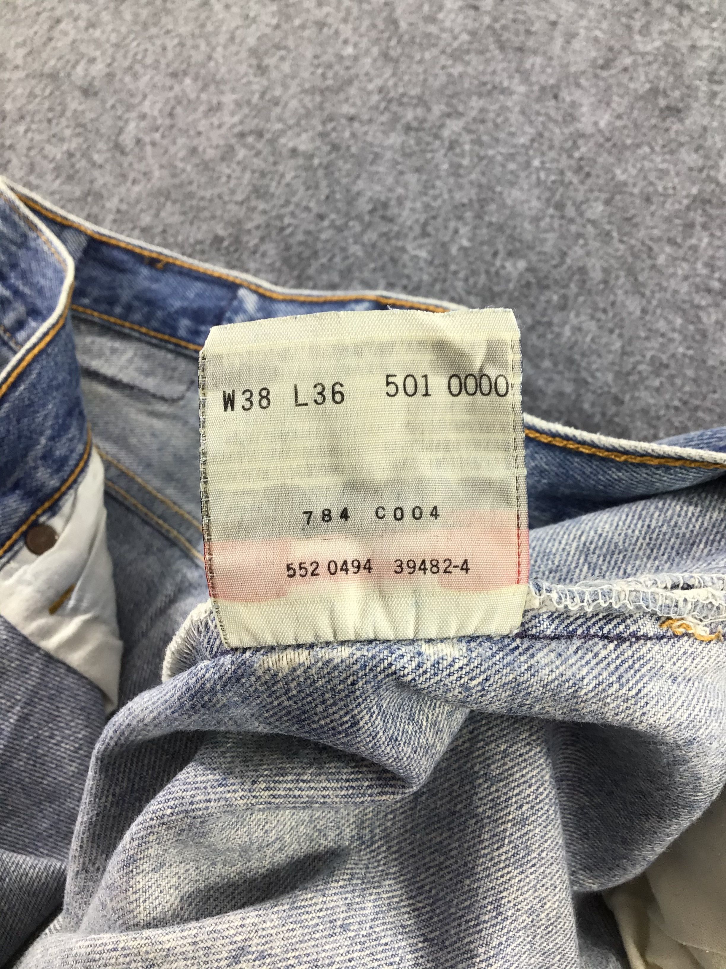 Levi's Vintage 90s Levis 501 xx Stone Wash Jeans-JM488 Size US 35 - 11 Thumbnail