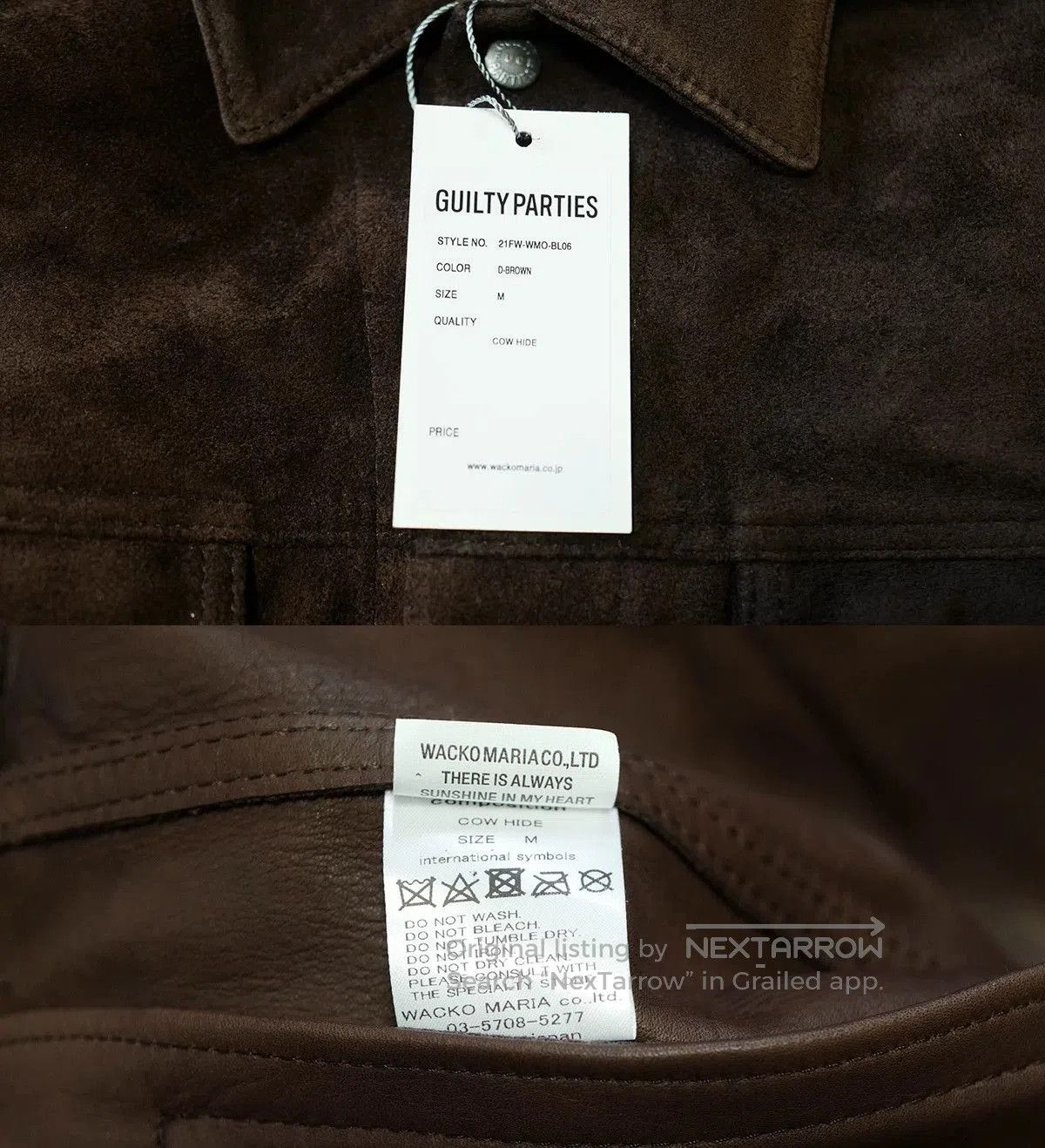 Wacko Maria wacko maria leather trucker jacket brown. Size US M / EU 48-50 / 2 - 5 Thumbnail