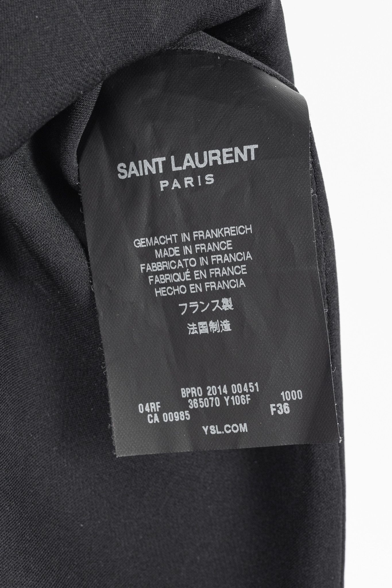 Saint Laurent Paris Saint Laurent AW14 Runway Velvet Chain-Embellished Minidress Size S / US 4 / IT 40 - 10 Thumbnail