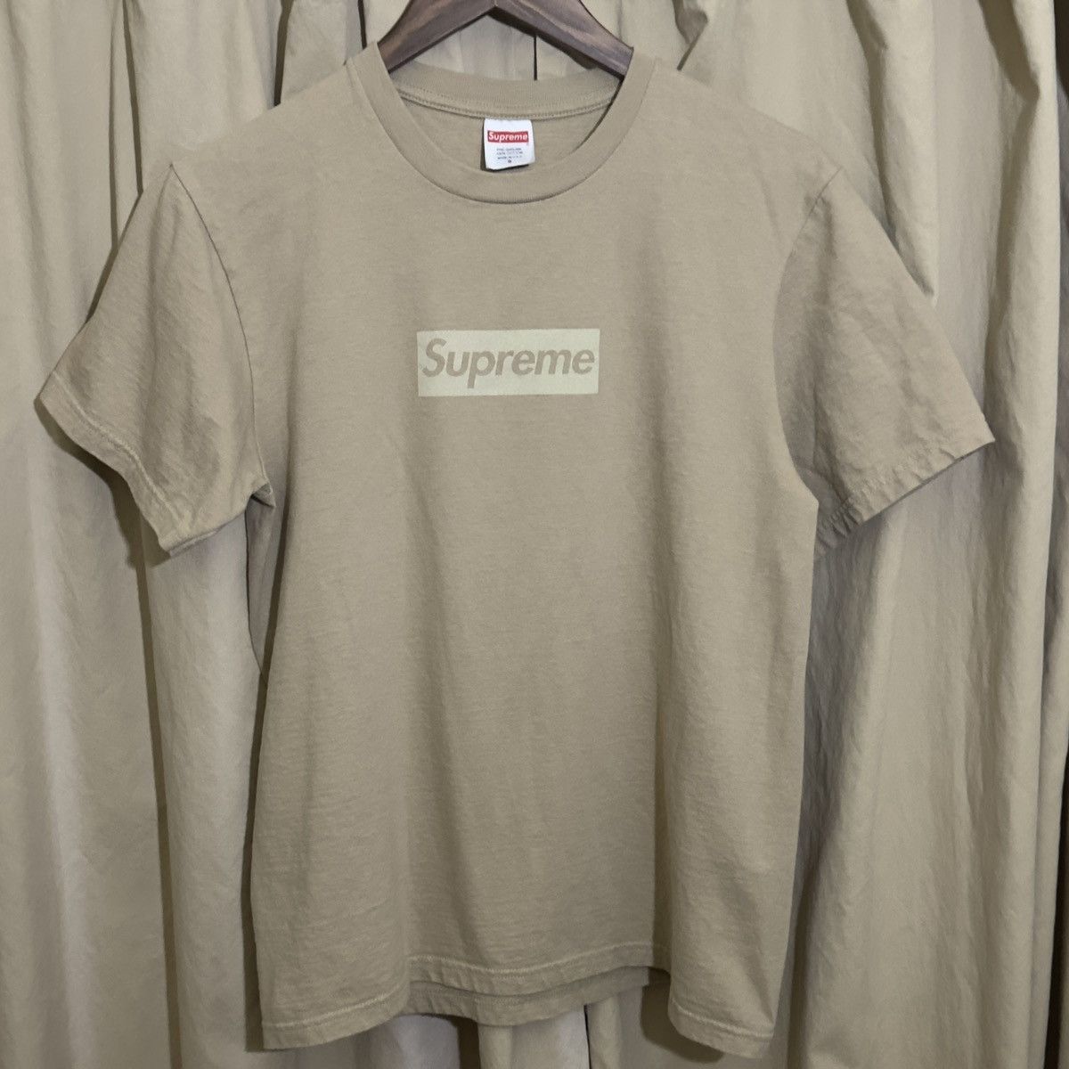 Supreme Supreme Tonal Box Logo Tee SS23 Khaki Tan | Grailed