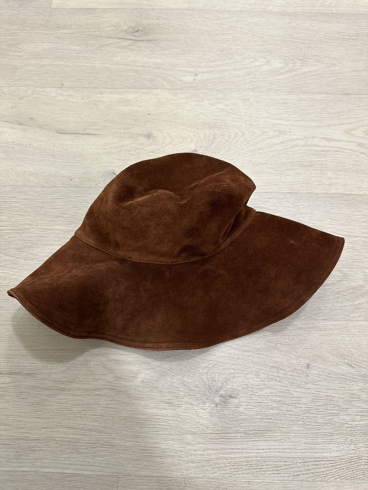 Prada Dark Brown Leather Hat | Grailed