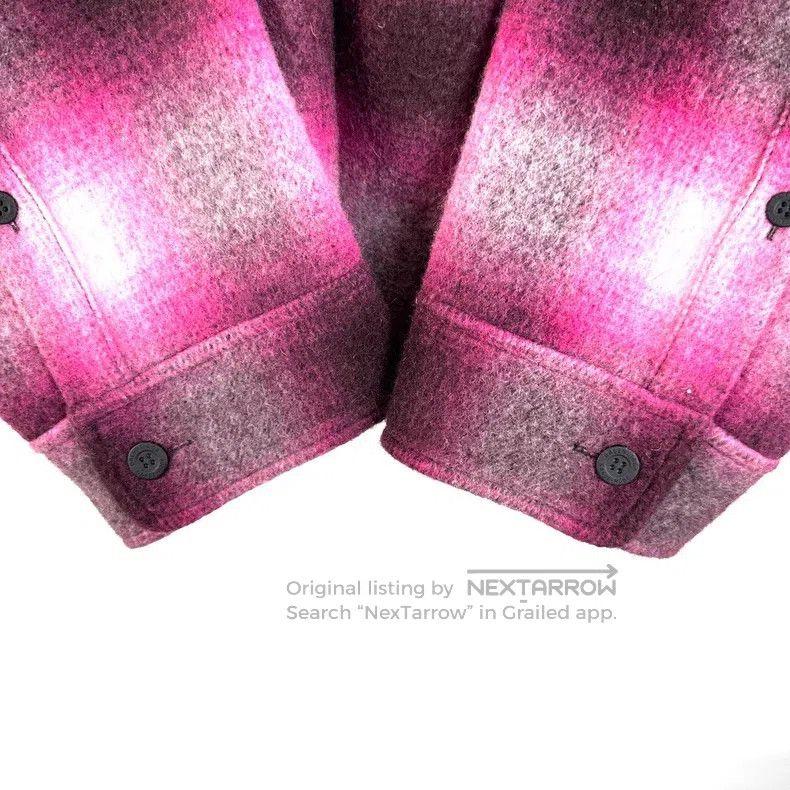 Balenciaga Balenciaga Pink Single-breasted Faux Fur Plaid Jacket Shir Size XXS / US 00 / IT 34 - 5 Thumbnail