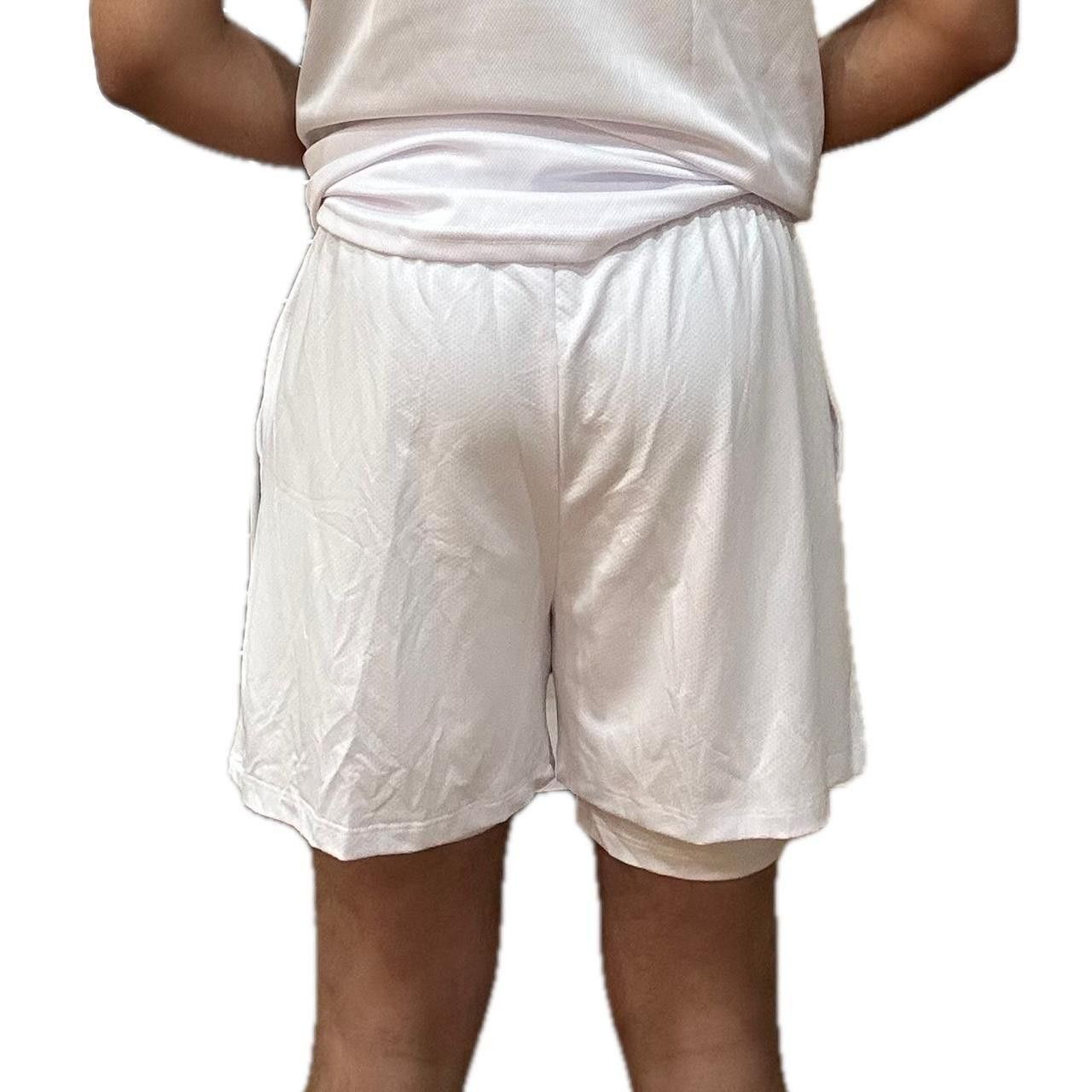 Other White Gym Compression Shorts with Red Flame Print Size US 32 / EU 48 - 3 Thumbnail