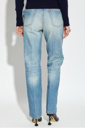 Victoria Beckham o1mle0525 Relaxed Flared Jean Broken Vintage Wash in Blue Size 28" / US 6 / IT 42 - 4 Thumbnail