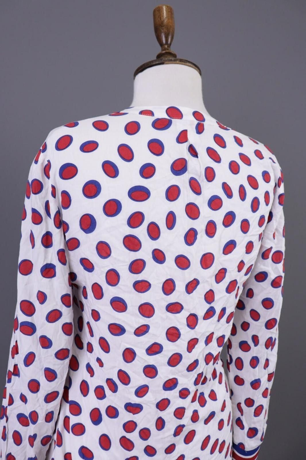 Designer Emily Van Den Bergh White Polka Dot Blouse Shirt Size 36 / S Size L / US 10 / IT 46 - 11 Thumbnail