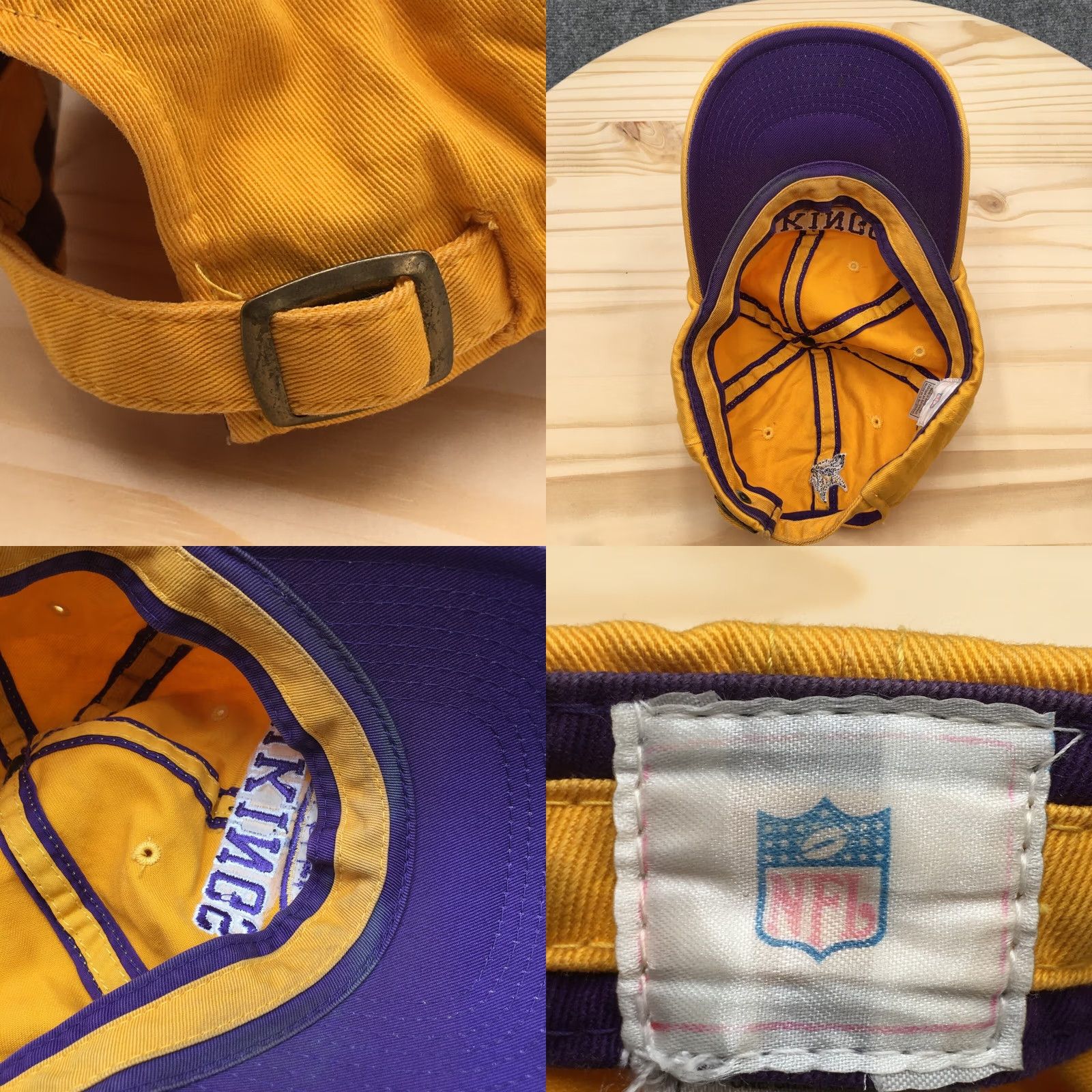 NFL NFL Minnesota Viking Baseball Cap Hat Mens One Size Gold Purple Embroidered Logo Size ONE SIZE - 8 Thumbnail