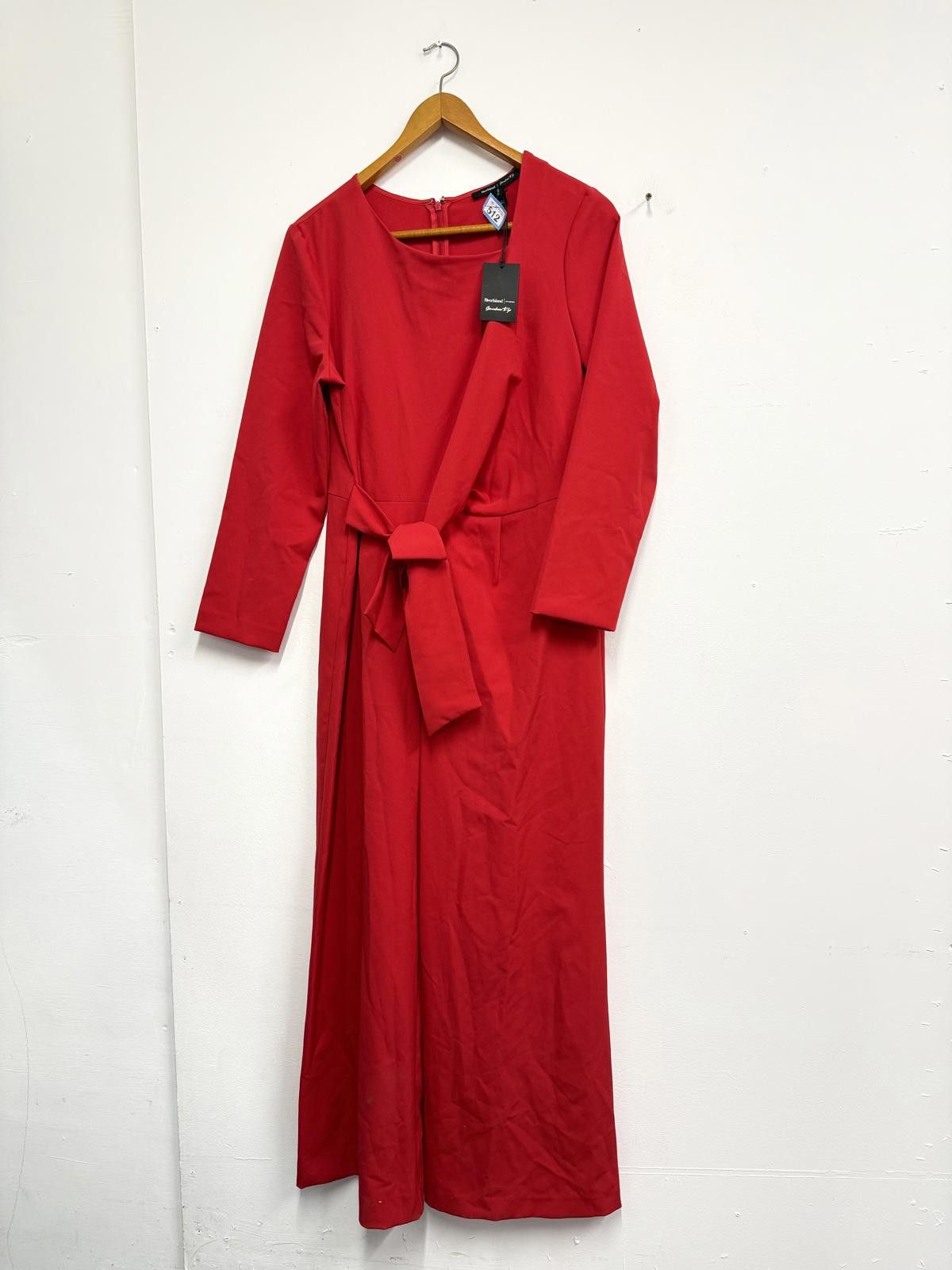 Other Heartland Red Long Sleeve Maxi Dress with Waist Tie b512 Size XL / US 12-14 / IT 48-50 - 1 Thumbnail