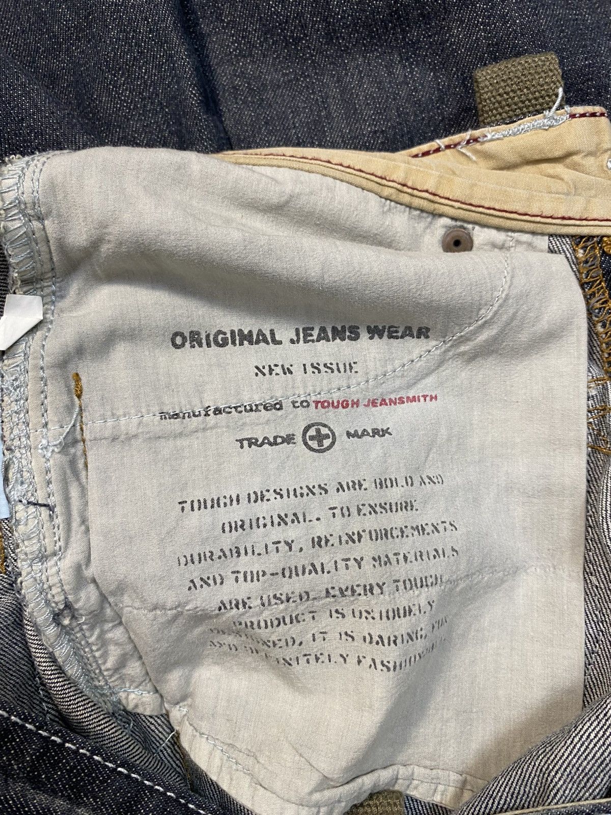Other Y2k Tough Jeansmith Tactical Denim Green Straps Size 30 31 Size US 31 - 11 Thumbnail