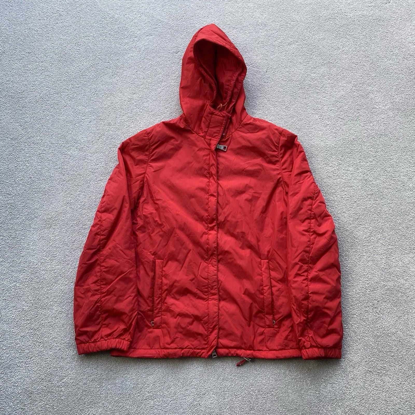 Prada Prada Sport Women’s Red Zip Up Hooded Jacket Size 38 Size XS / US 0-2 / IT 36-38 - 1 Thumbnail