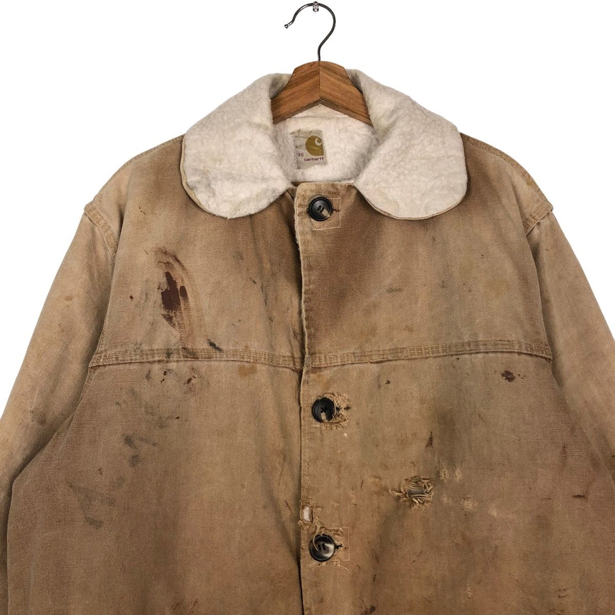 Carhartt 🔥VINTAGE 60’s CARHARTT CHORE WORK JACKET RUSTY WORN Size US M / EU 48-50 / 2 - 3 Thumbnail
