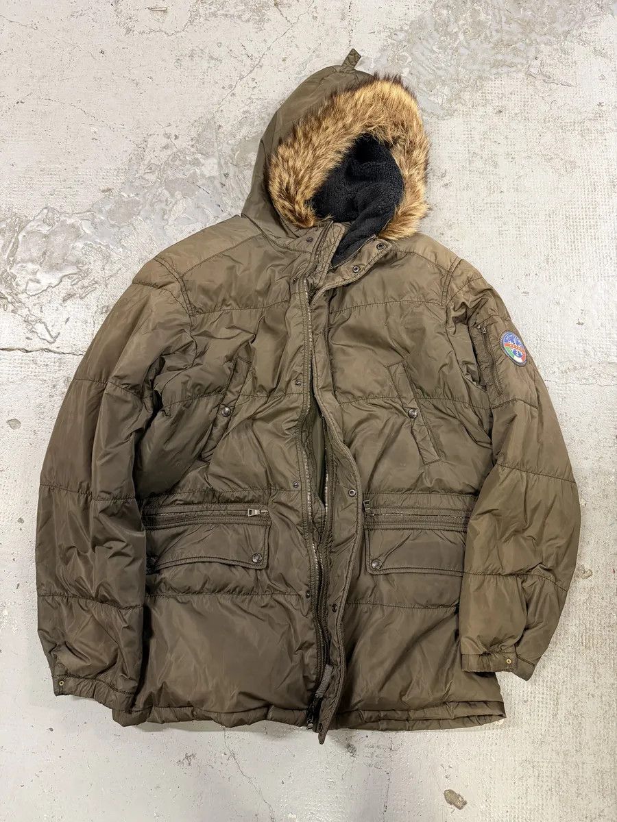 Prada AW2006 Prada Khaki Green Fur Hooded Puffer Jacket Size US L / EU 52-54 / 3 - 7 Thumbnail