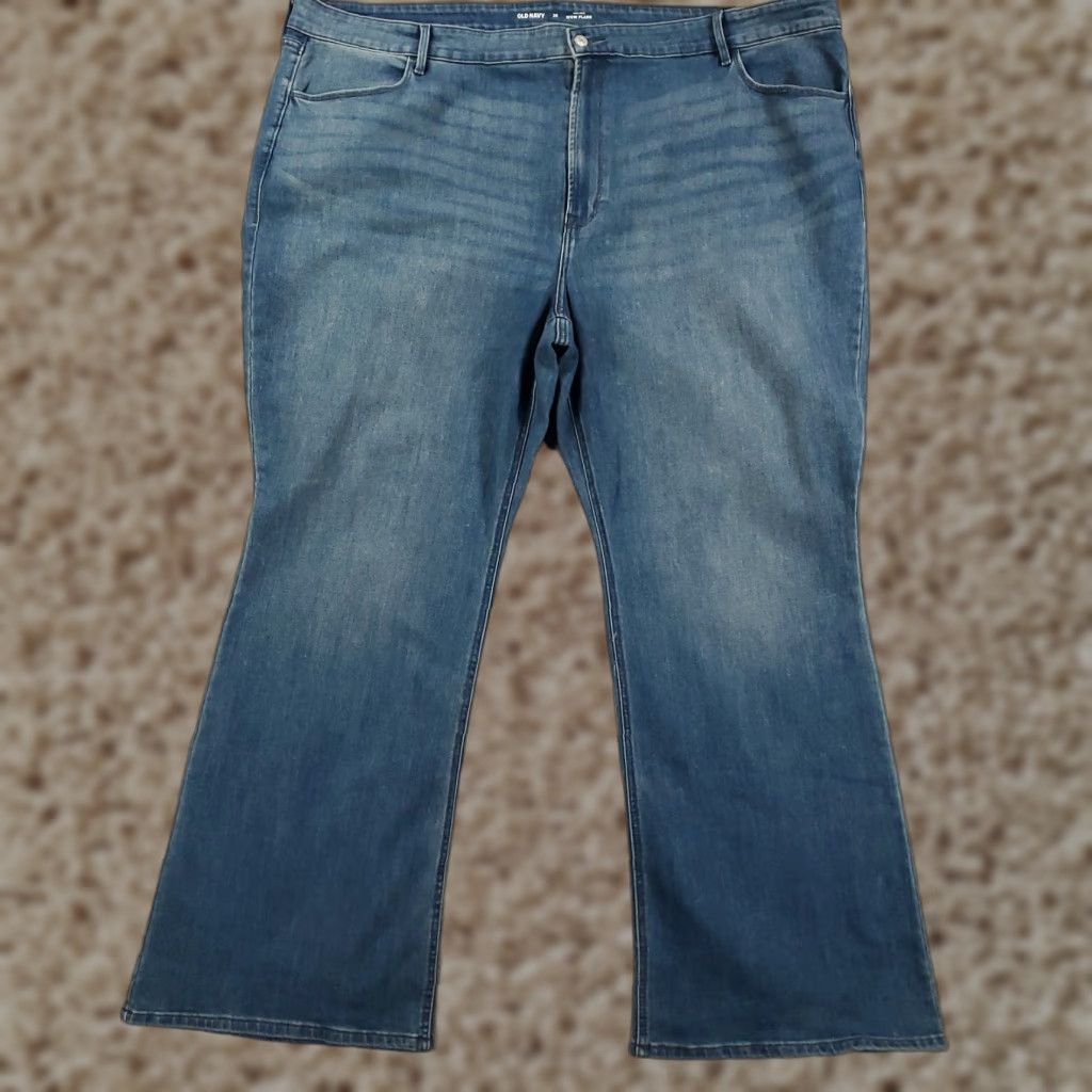 Old Navy Old Navy Jeans Womens Size 29 Flare Denim Blue Stretch Cotton Blend Spandex 5-Pocket Regular Plus 32in Inseam Womens Size 36" / US 14 / IT 50 - 1 Thumbnail
