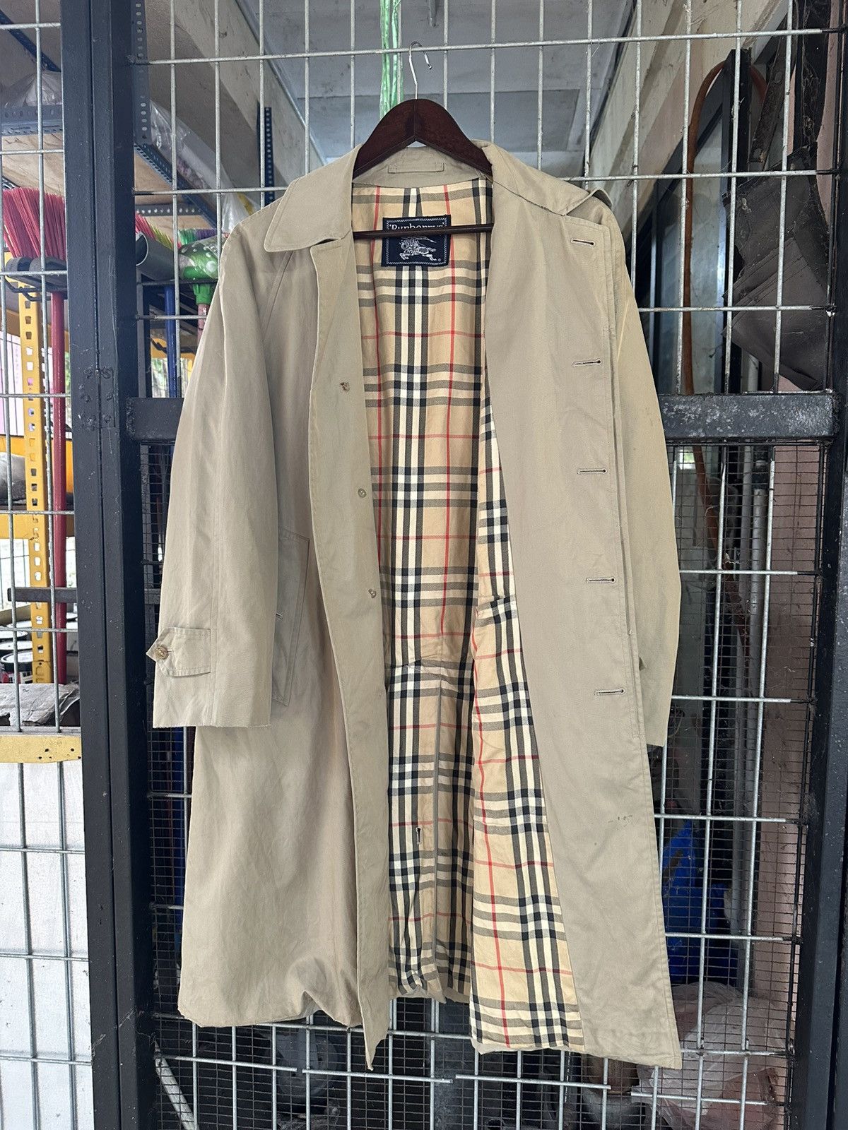 Burberry 👹Vintage Burberrys Prorsum Nova Check Lined Trench Coat Size US M / EU 48-50 / 2 - 3 Thumbnail